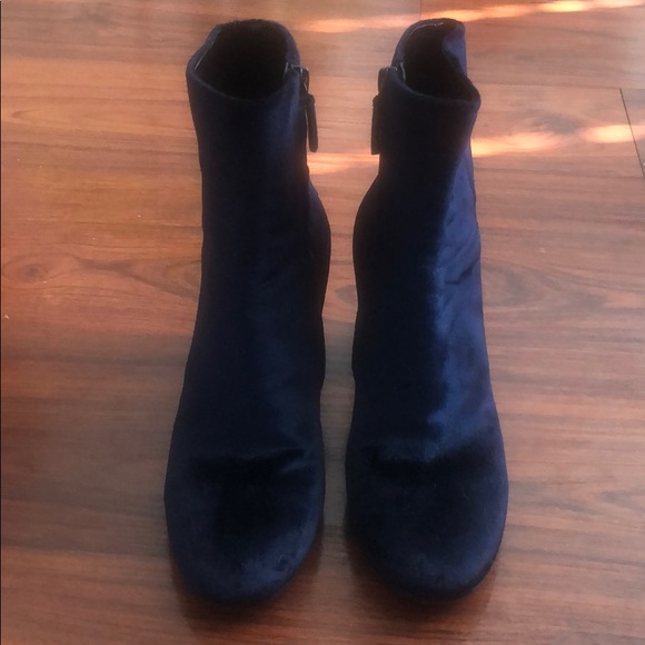 balenciaga blue velvet boots